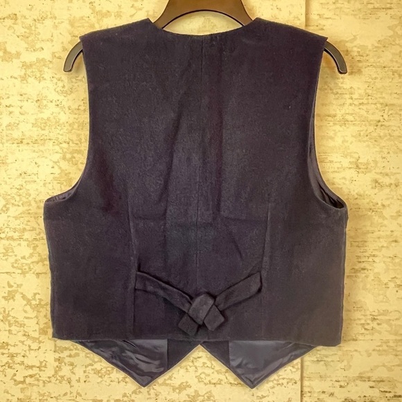 KAREN SCOTT Christmas Holiday Vest Embroidered Snowflakes and Trees Blue MP - Picture 9 of 12